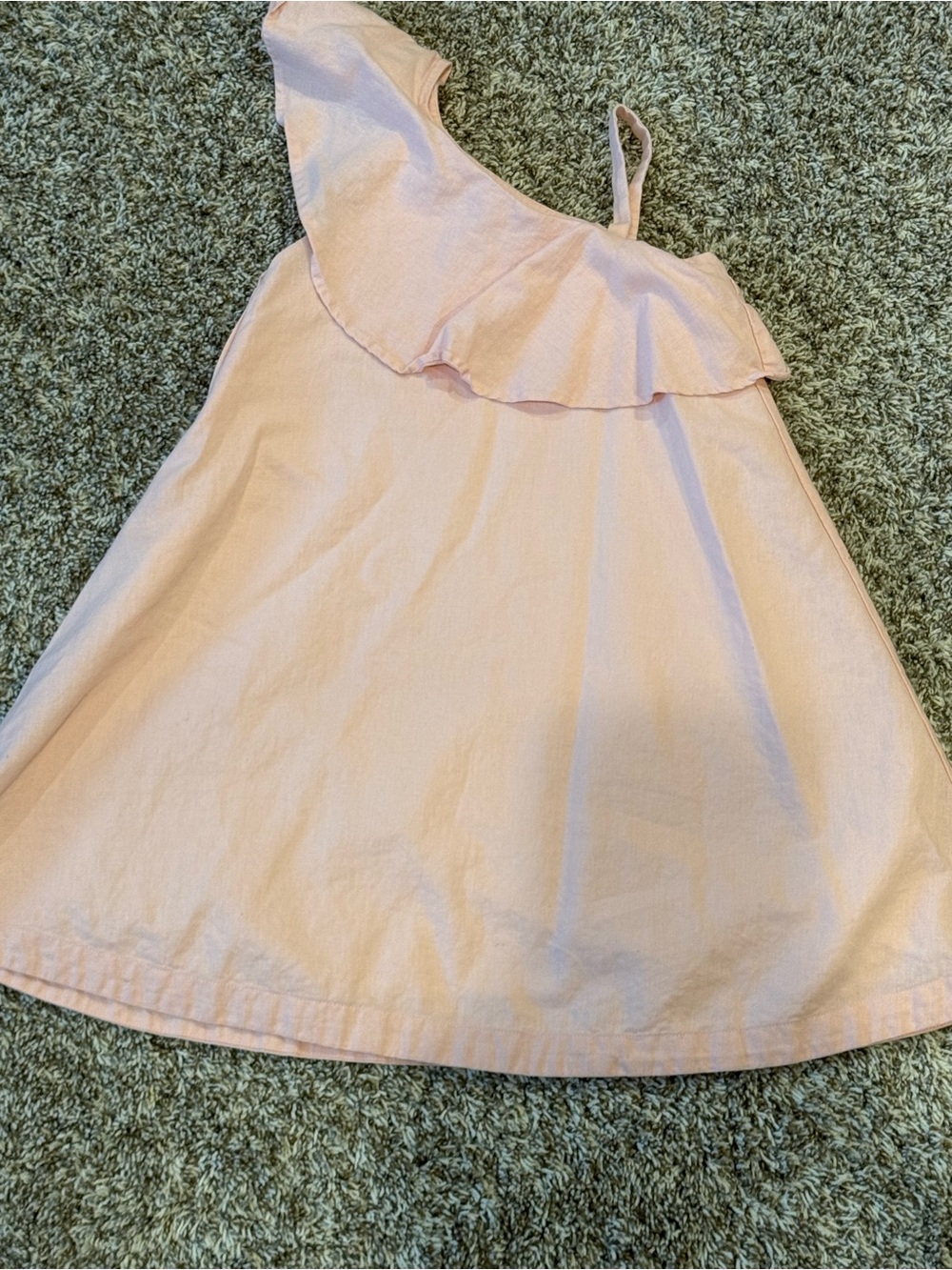 Girls' One-Shoulder Ruffle Dress - Pink